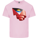 Curled Antigua and Barbuda Flag Day Football Kids T-Shirt Childrens Light Pink