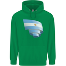 Curled Argentina Flag Argentinian Day Football Mens 80% Cotton Hoodie Irish Green