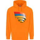 Curled Armenia Flag Armenian Day Football Childrens Kids Hoodie Orange