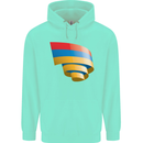 Curled Armenia Flag Armenian Day Football Childrens Kids Hoodie Peppermint