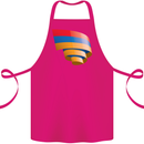 Curled Armenia Flag Armenian Day Football Cotton Apron 100% Organic Pink