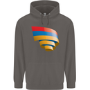 Curled Armenia Flag Armenian Day Football Mens 80% Cotton Hoodie Charcoal