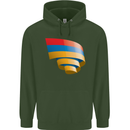 Curled Armenia Flag Armenian Day Football Mens 80% Cotton Hoodie Forest Green