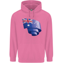 Curled Australia Flag Australian Day Football Childrens Kids Hoodie Azalea