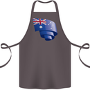 Curled Australia Flag Australian Day Football Cotton Apron 100% Organic Dark Grey