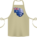 Curled Australia Flag Australian Day Football Cotton Apron 100% Organic Khaki