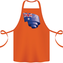 Curled Australia Flag Australian Day Football Cotton Apron 100% Organic Orange