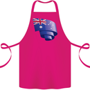 Curled Australia Flag Australian Day Football Cotton Apron 100% Organic Pink