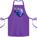 Curled Australia Flag Australian Day Football Cotton Apron 100% Organic Purple