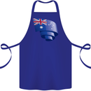 Curled Australia Flag Australian Day Football Cotton Apron 100% Organic Royal Blue