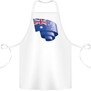 Curled Australia Flag Australian Day Football Cotton Apron 100% Organic White