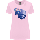 Curled Australia Flag Australian Day Football Womens Wider Cut T-Shirt Light Pink