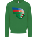 Curled Azerbaijan Flag Azerbaijani Day Football Mens Sweatshirt Jumper Irish Green