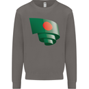 Curled Bangladesh Flag Bangladeshi Day Football Mens Sweatshirt Jumper Charcoal