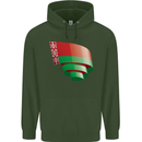 Curled Belarus Flag Belarusian Day Football Mens 80% Cotton Hoodie Forest Green