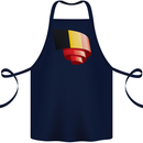 Curled Belgium Flag Belgian Day Football Cotton Apron 100% Organic Navy Blue