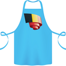 Curled Belgium Flag Belgian Day Football Cotton Apron 100% Organic Turquoise