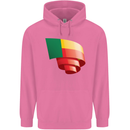 Curled Benin Flag Beninese Day Football Mens 80% Cotton Hoodie Azelea