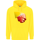 Curled Bhutan Flag Bhutanese Day Football Childrens Kids Hoodie Yellow