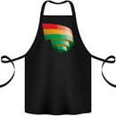 Curled Bolivia Flag Bolivian Day Football Cotton Apron 100% Organic Black
