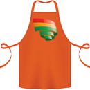 Curled Bolivia Flag Bolivian Day Football Cotton Apron 100% Organic Orange