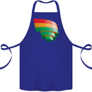 Curled Bolivia Flag Bolivian Day Football Cotton Apron 100% Organic Royal Blue