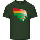 Curled Bolivia Flag Bolivian Day Football Mens Cotton T-Shirt Tee Top Forest Green