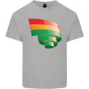 Curled Bolivia Flag Bolivian Day Football Mens Cotton T-Shirt Tee Top Sports Grey