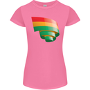 Curled Bolivia Flag Bolivian Day Football Womens Petite Cut T-Shirt Azalea