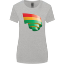Curled Bolivia Flag Bolivian Day Football Womens Wider Cut T-Shirt Sports Grey