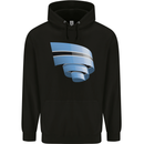 Curled Botswana Flag Batswana Day Football Childrens Kids Hoodie Black