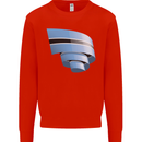 Curled Botswana Flag Batswana Day Football Kids Sweatshirt Jumper Bright Red