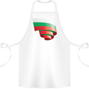 Curled Bulgaria Flag Bulgarian Day Football Cotton Apron 100% Organic White