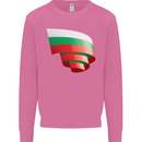 Curled Bulgaria Flag Bulgarian Day Football Mens Sweatshirt Jumper Azalea