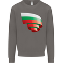 Curled Bulgaria Flag Bulgarian Day Football Mens Sweatshirt Jumper Charcoal