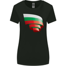 Curled Bulgaria Flag Bulgarian Day Football Womens Wider Cut T-Shirt Black