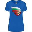 Curled Bulgaria Flag Bulgarian Day Football Womens Wider Cut T-Shirt Royal Blue
