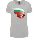 Curled Bulgaria Flag Bulgarian Day Football Womens Wider Cut T-Shirt Sports Grey