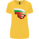Curled Bulgaria Flag Bulgarian Day Football Womens Wider Cut T-Shirt Yellow