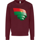 Curled Burkina Faso Flag Day Football Kids Sweatshirt Jumper Maroon