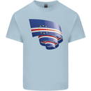 Curled Cape Verde Flag Verdean Day Football Mens Cotton T-Shirt Tee Top Light Blue