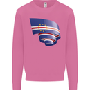 Curled Cape Verde Flag Verdean Day Football Mens Sweatshirt Jumper Azalea