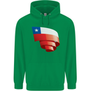 Curled Chile Flag Chilean Day Football Childrens Kids Hoodie Irish Green