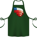 Curled Chile Flag Chilean Day Football Cotton Apron 100% Organic Forest Green