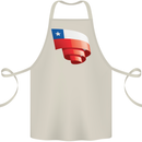 Curled Chile Flag Chilean Day Football Cotton Apron 100% Organic Natural