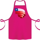 Curled Chile Flag Chilean Day Football Cotton Apron 100% Organic Pink