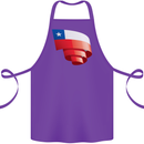 Curled Chile Flag Chilean Day Football Cotton Apron 100% Organic Purple