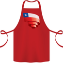 Curled Chile Flag Chilean Day Football Cotton Apron 100% Organic Red