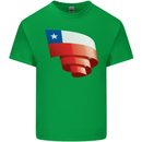 Curled Chile Flag Chilean Day Football Mens Cotton T-Shirt Tee Top Irish Green