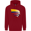 Curled Columbia Flag Columbian Day Football Childrens Kids Hoodie Red